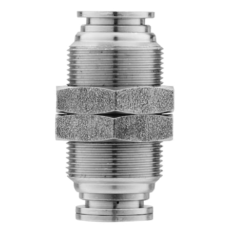 Technifit Fitting, PTC, Stainless, Bulkhead Union, 1/4", SS532BU (4MM) SS532BU (4MM)